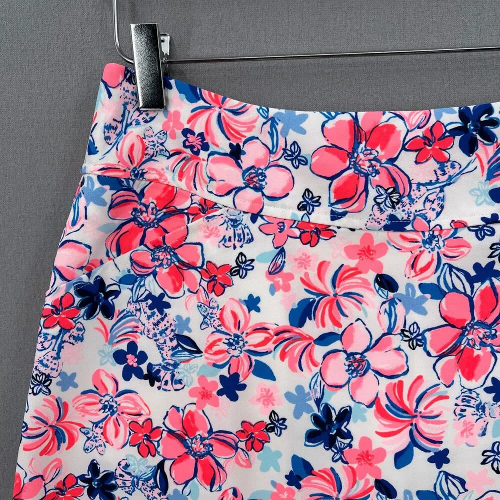 LILLY PULITZER Jonas High Waist Skort Womens 8 Resort White Party Like a Lobstar - Picture 8 of 16